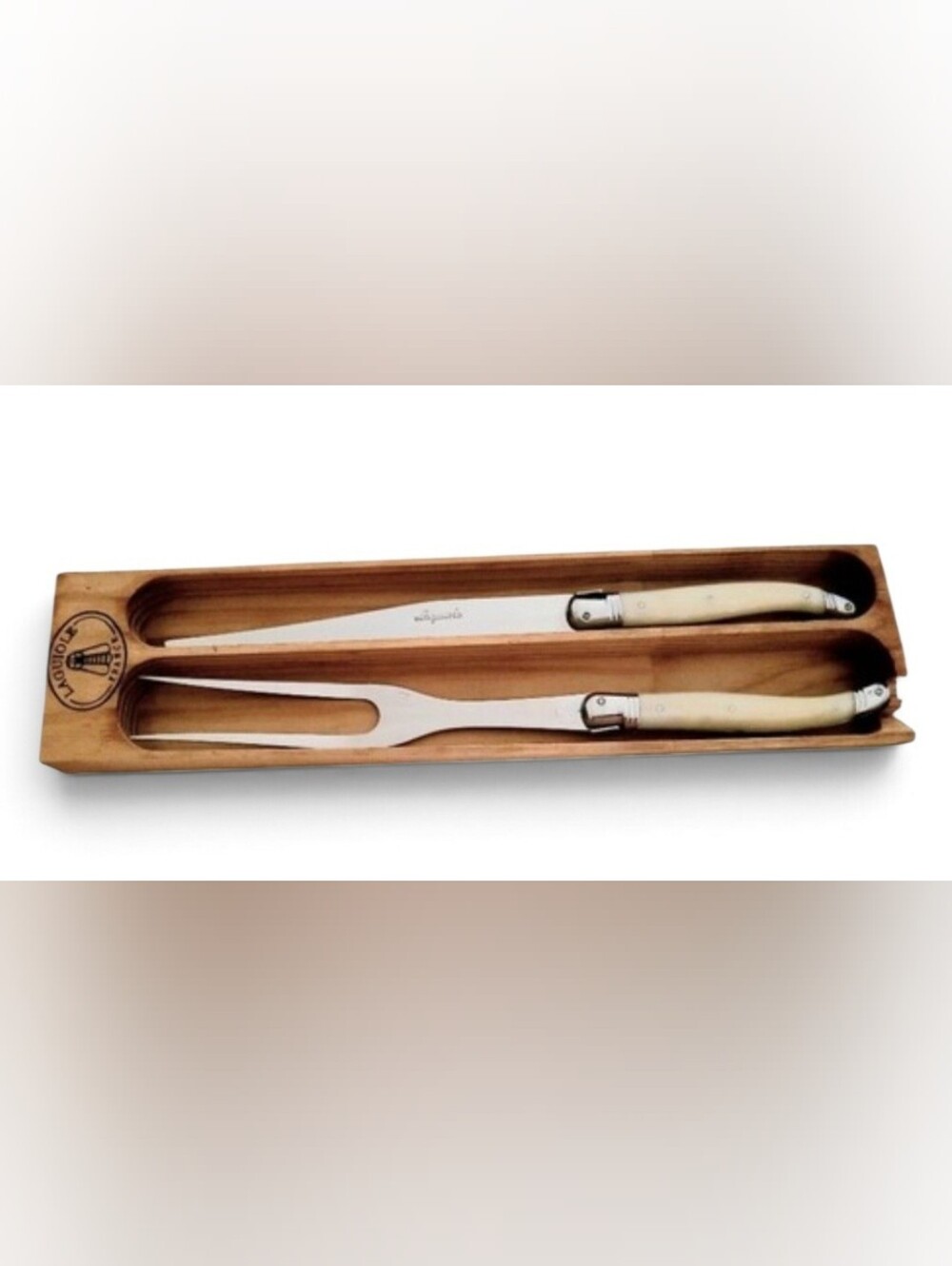 Laguiole Carving Set in Wood Box - Made in France